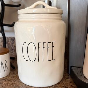 White Ceramic Coffee Canister